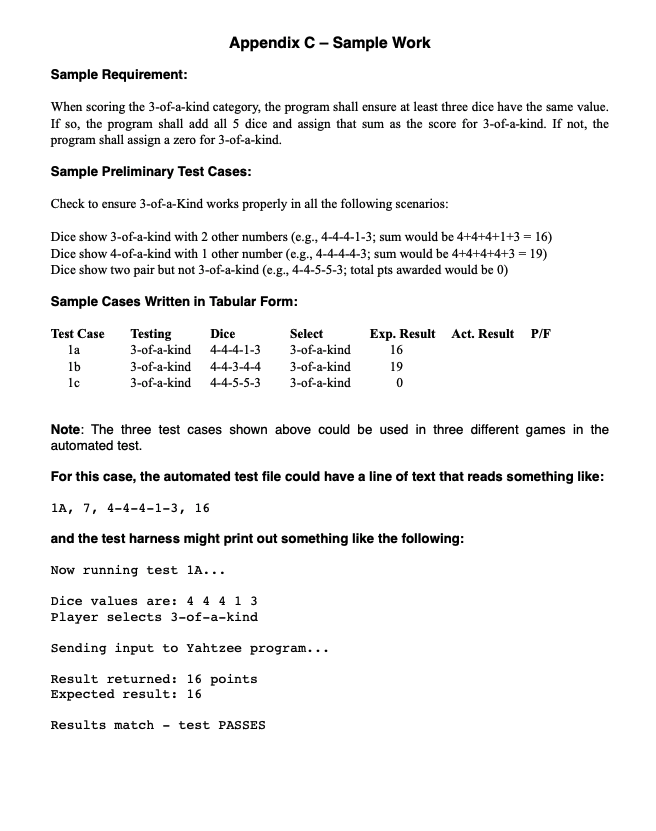 and shows a single output after the test cases are run. PROJECT
