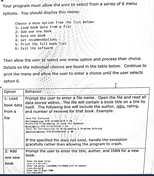 keep track of the following information about each book 1. Title Note