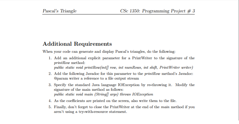 Parameters, Implementing a Method that Returns a 1-D Array, More on Modular