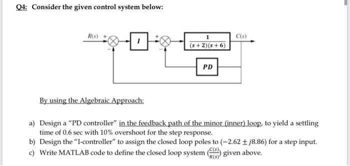  Q4: Consider the given control system below: RCS) (8) (s +