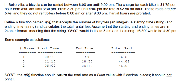  Use Python 3 or higher In Boilerville, a bicycle can be
