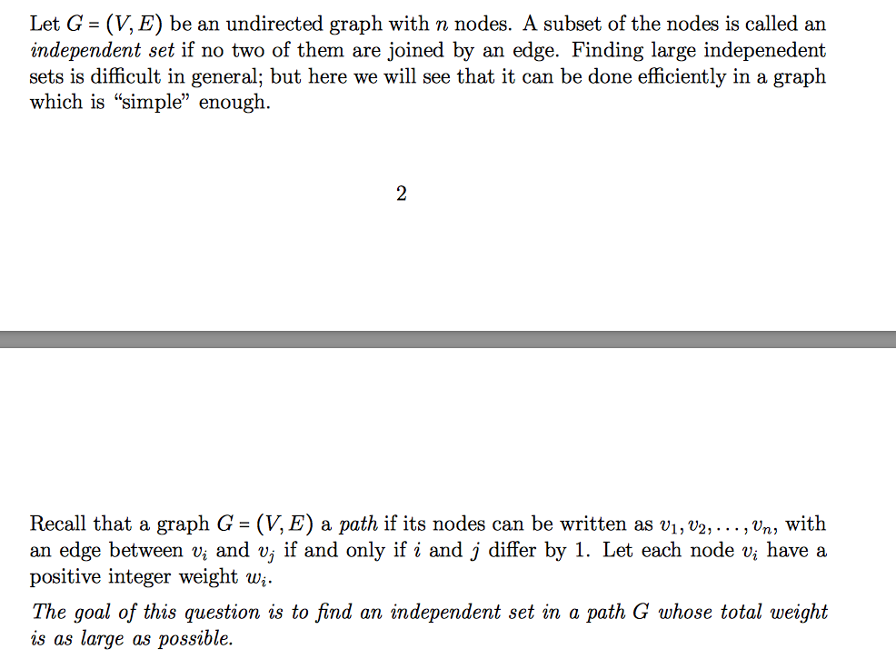 Algorithms Question, thanks Let G = (V, E) be an undirected graph