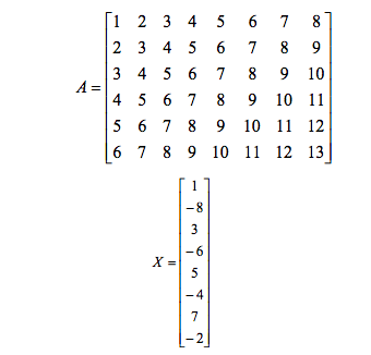 Write a MatLab program to create a matrix A and an array