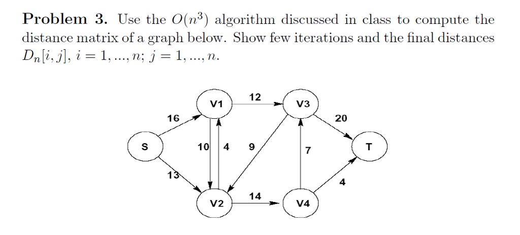 Problem 3. Use the O(n) algorithm discussed in class to compute