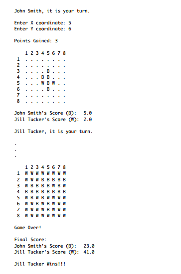 the most pieces of your color on the board when the game