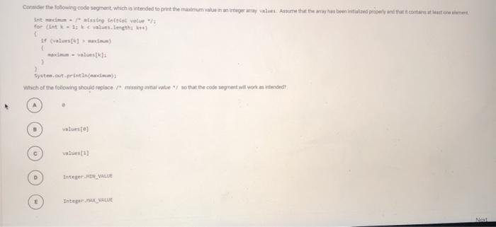 that the method will work as intended? The array values must contain
