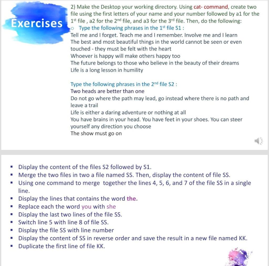 Please, solve it with linux ubuntu at 30 min I need the