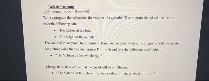  Task2:(Program) (c) program code + flowchart Write a program that calculates