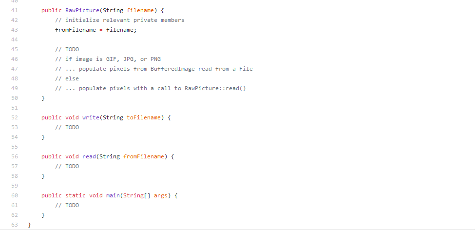 This is to be programmed in Java. Write a library of static