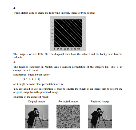  4. Write Matlab code to create the following intensity image of