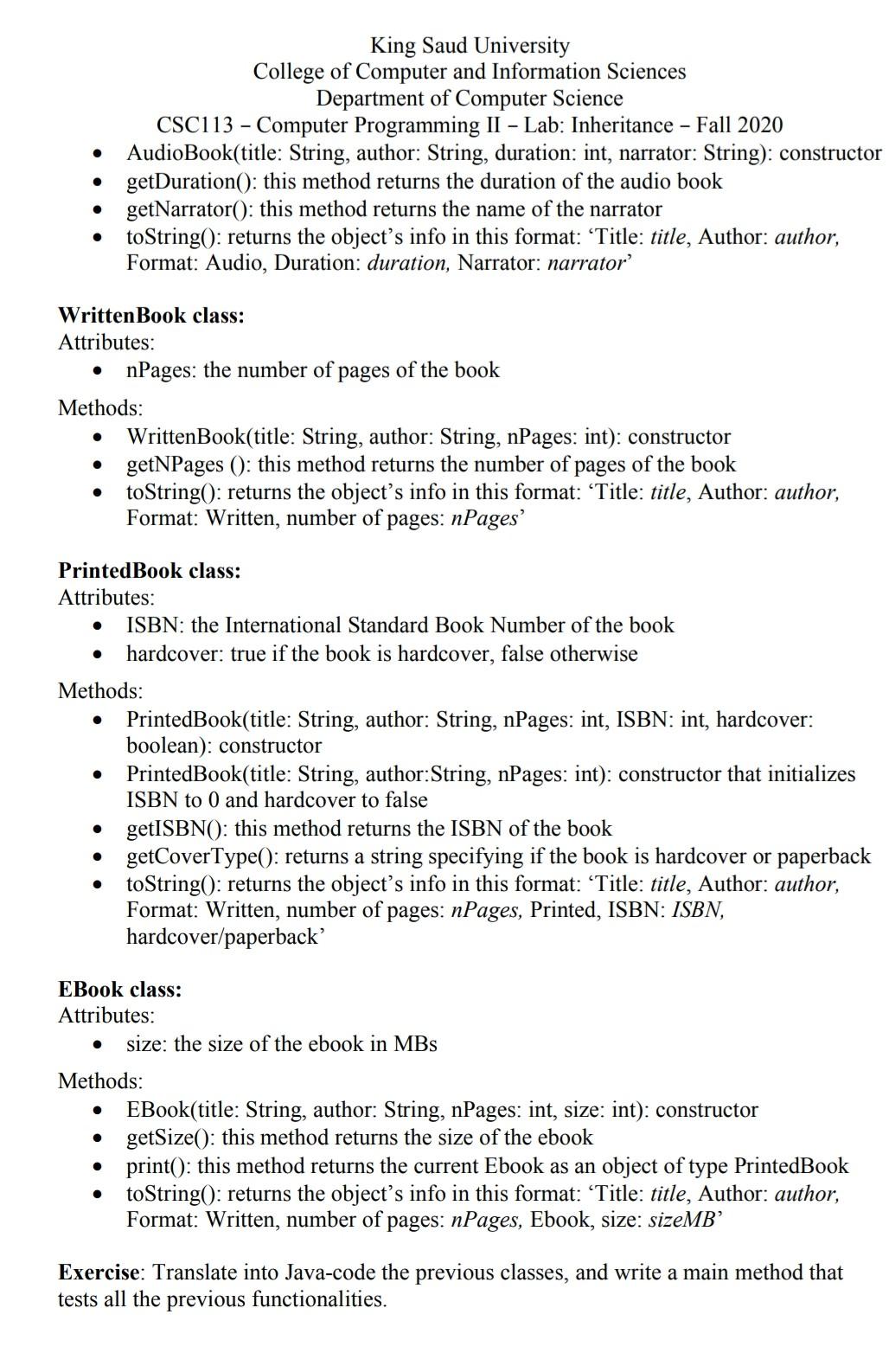 (String, String) + get Title(): String + getAuthor(): String + toString(): String