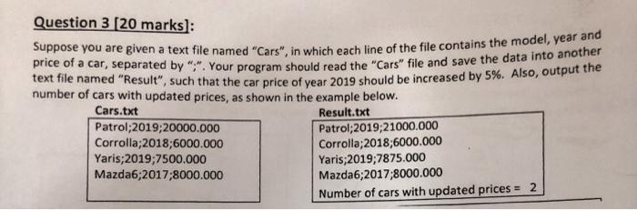 c++ code please Question 3 [20 marks: Suppose you are given a