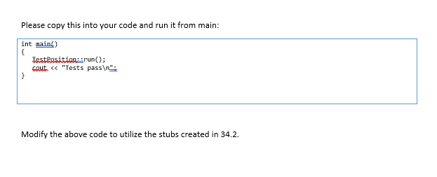 for the Velocity class: One that returns DX,DY of 1.1,2.2, and a