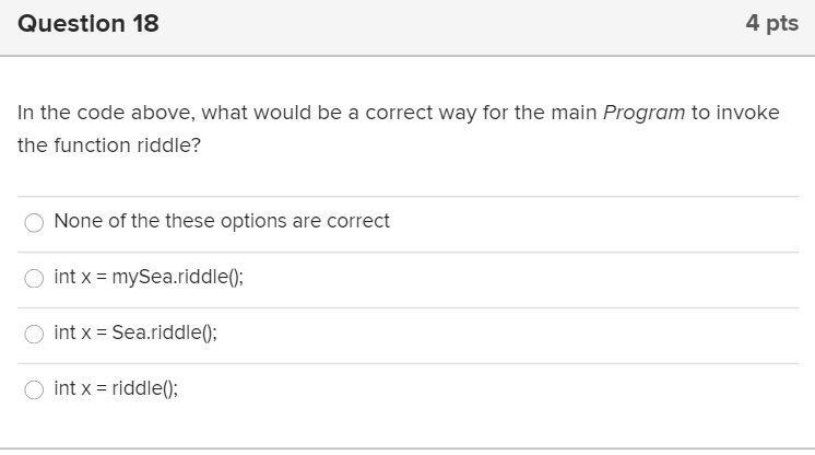 of questions. The code in the class Sea is complete, and the