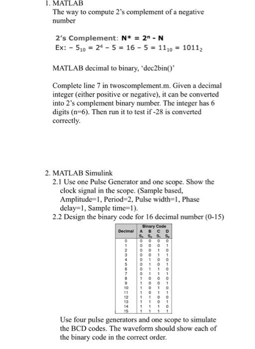 y=dec2bin(x,6); else y=; end 1. MATLAB The way to compute 2's complement