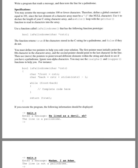  In C++ please Write a program that reads a message, and