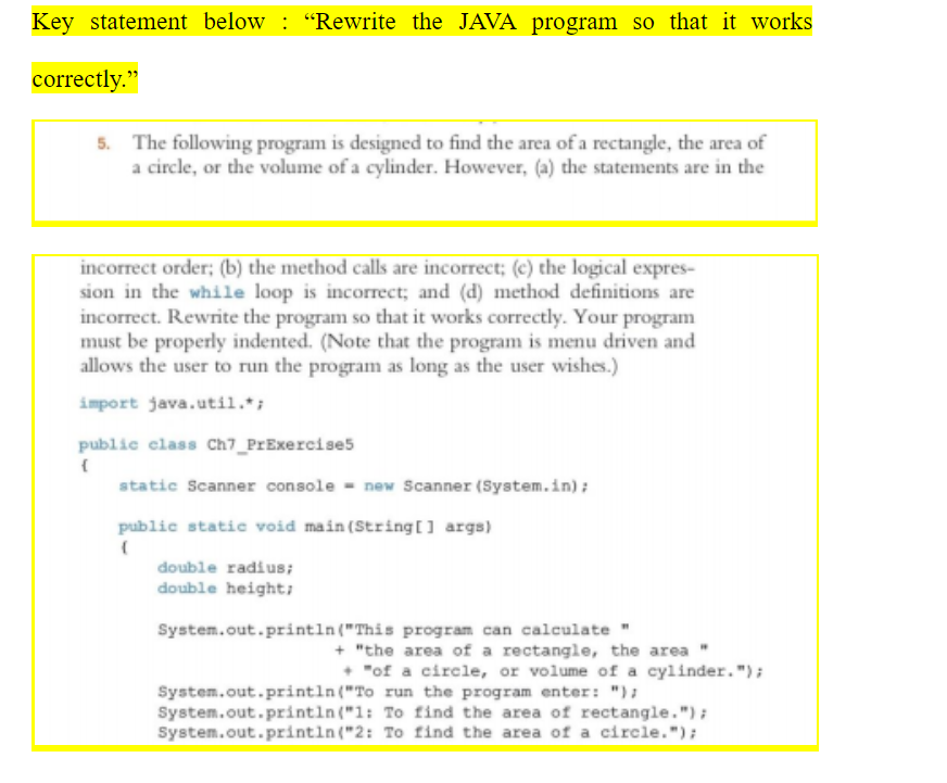 PLEASE RESPOND WITH JAVA CODE NOT C++ OR ANY OTHER LANGUAGE!! Key