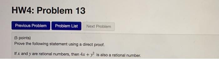  HW4: Problem 13 Previous Problem Problem List Next Problem (5 points)