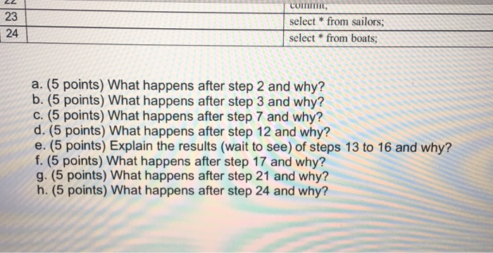 KEY (sid)) CREATE TABLE reserves (sid integer, bid integer, day date, PRIMARY