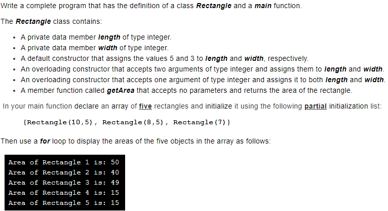  must be done in C++ . Write a complete program that