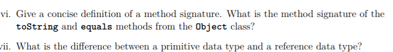  All the question is based on Java vi. Give a concise