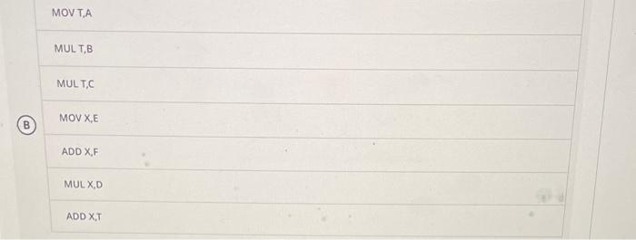 of instructions to find out which set(s) of the following instructions (or