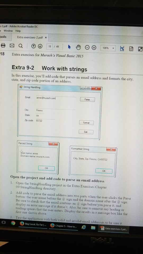  work with strings. s-2.pdf-Adobe Acrobat Reader DC Window Help ools |
