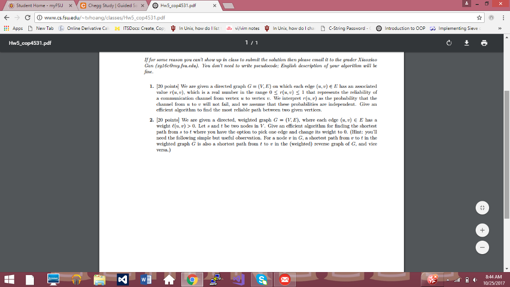  Need help with number 2 Student Home-myFsu e Chegg Study l