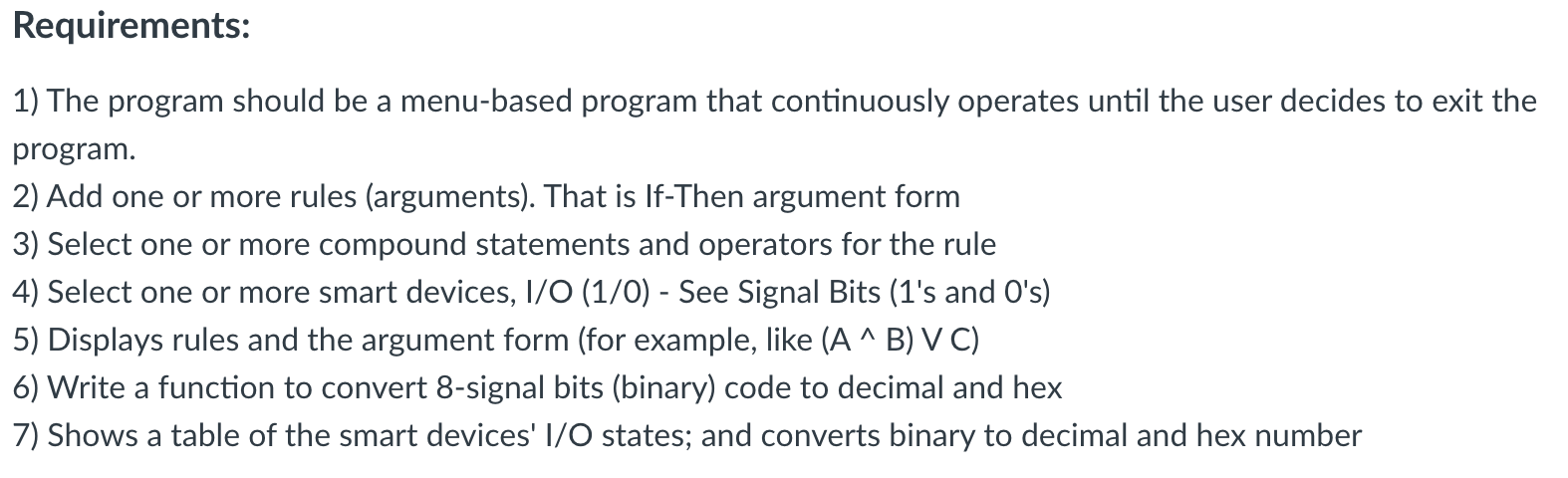 the decision-making for the home smart-home devices. In this assignment, you will
