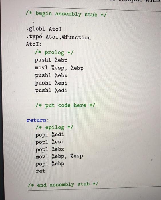 test cases. 4.9 Assignment This is the specification of what the assembly