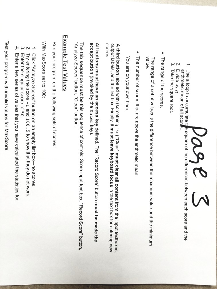 user to enter any number of scores (in the form of floating-point