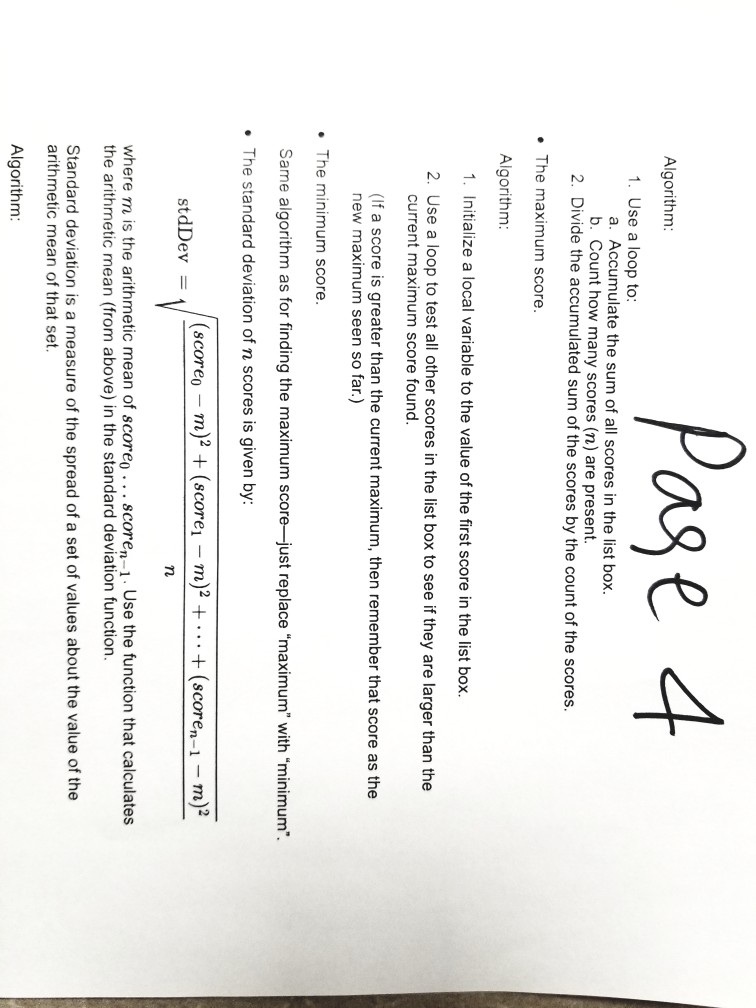 values), and then calculate several statistical measures across those scores, including .