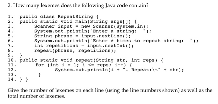  Programming Language Concepts Please explain what a lexeme is (maybe explain