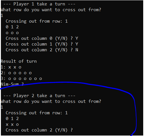 game should print the gameboard to start and then after every turn.