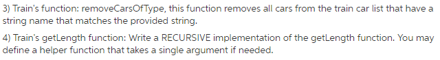 #ifndef TRAIN H #define TRAIN H class Train t private: Car tHea
