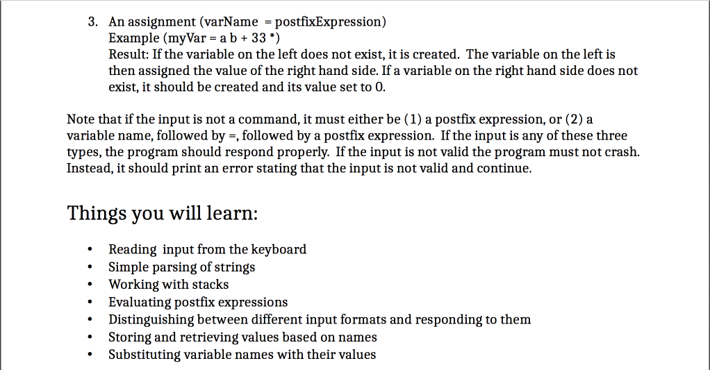 use in other expressions Postfix notation: In a typical mathematical expression that