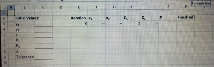 substance #2 yi Total Pressure (kPa) Vapor Pressure of substance #1 (kPa)