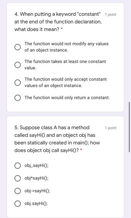everybody? protected public override private 1 point 2. Which does an inspector