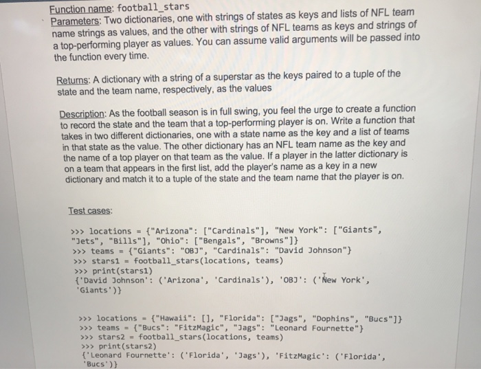  Python : most work for any case not just test cases