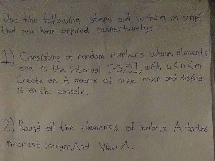  Use the following steps and write a im script that you