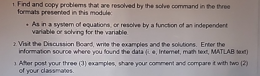  Find and copy problems that are resolved by the solve command