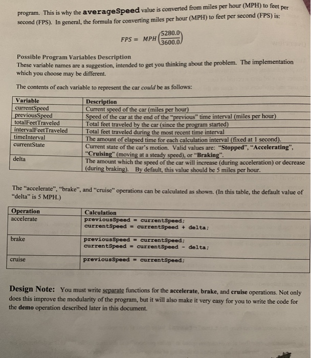 C++ program which distance traveled over a period of time. This should