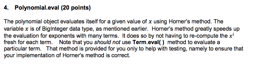 Provided code solve where says add code: package assignments2018.a2template; import java.math.BigInteger; public