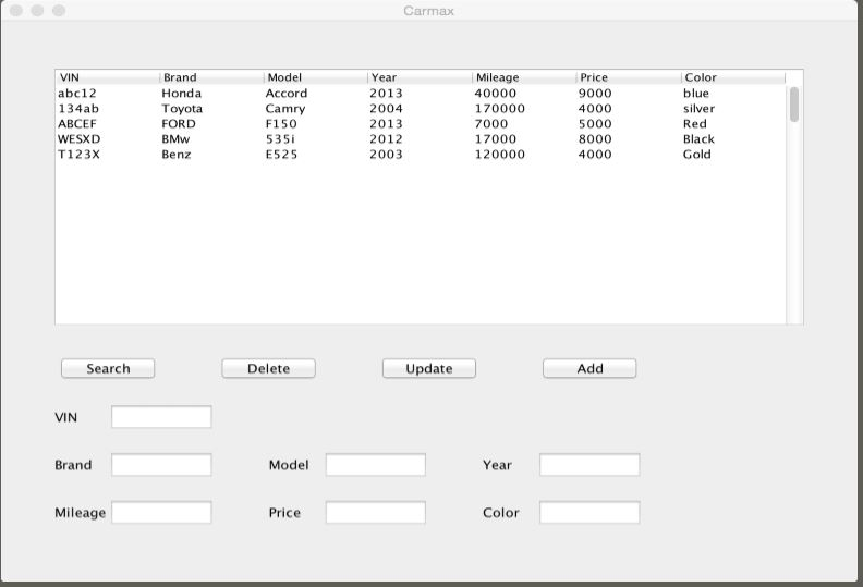  Make a java GUI program that access MySQL database. When user