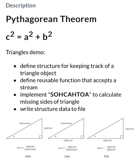 Using Visual Studio 2022 C++ Pythagorean Theorem c2=a2+b2 Triangles demo: - define