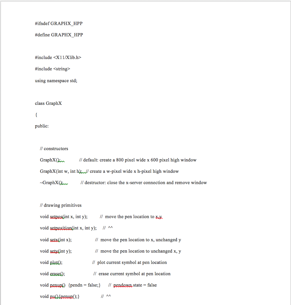 member function to Tree named draw. The draw method will take a