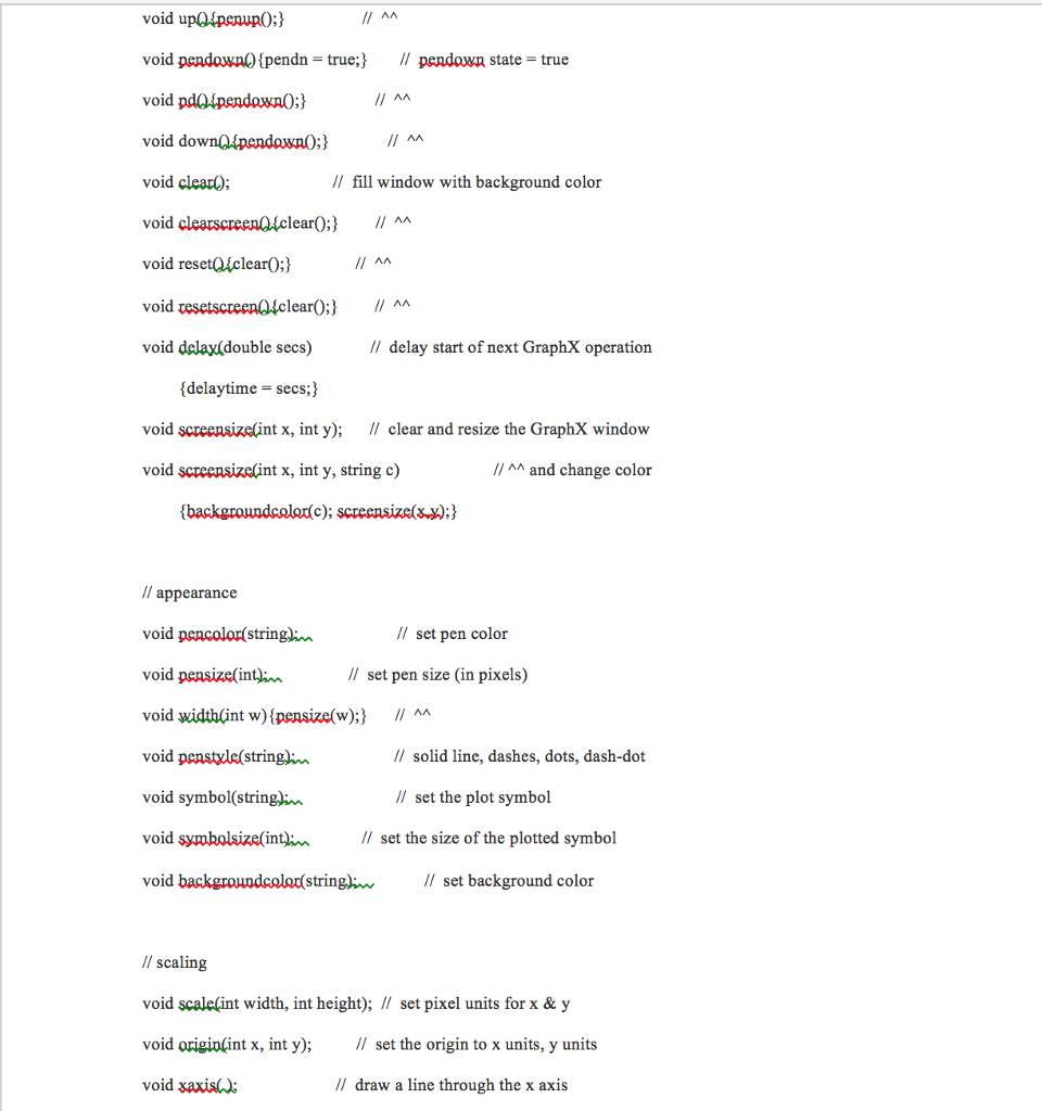 GraphX object (passed by reference) as its only argument and do the