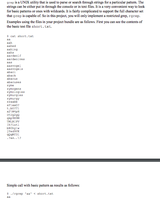  rgrep.c #include #define MAXSIZE 4096 /** * You can use this