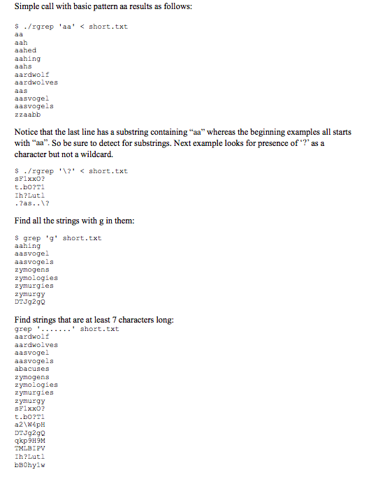 recommended helper function * Returns true if partial_line matches pattern, starting from
