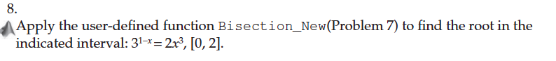 table is not generated and the outputs are the approximate root and